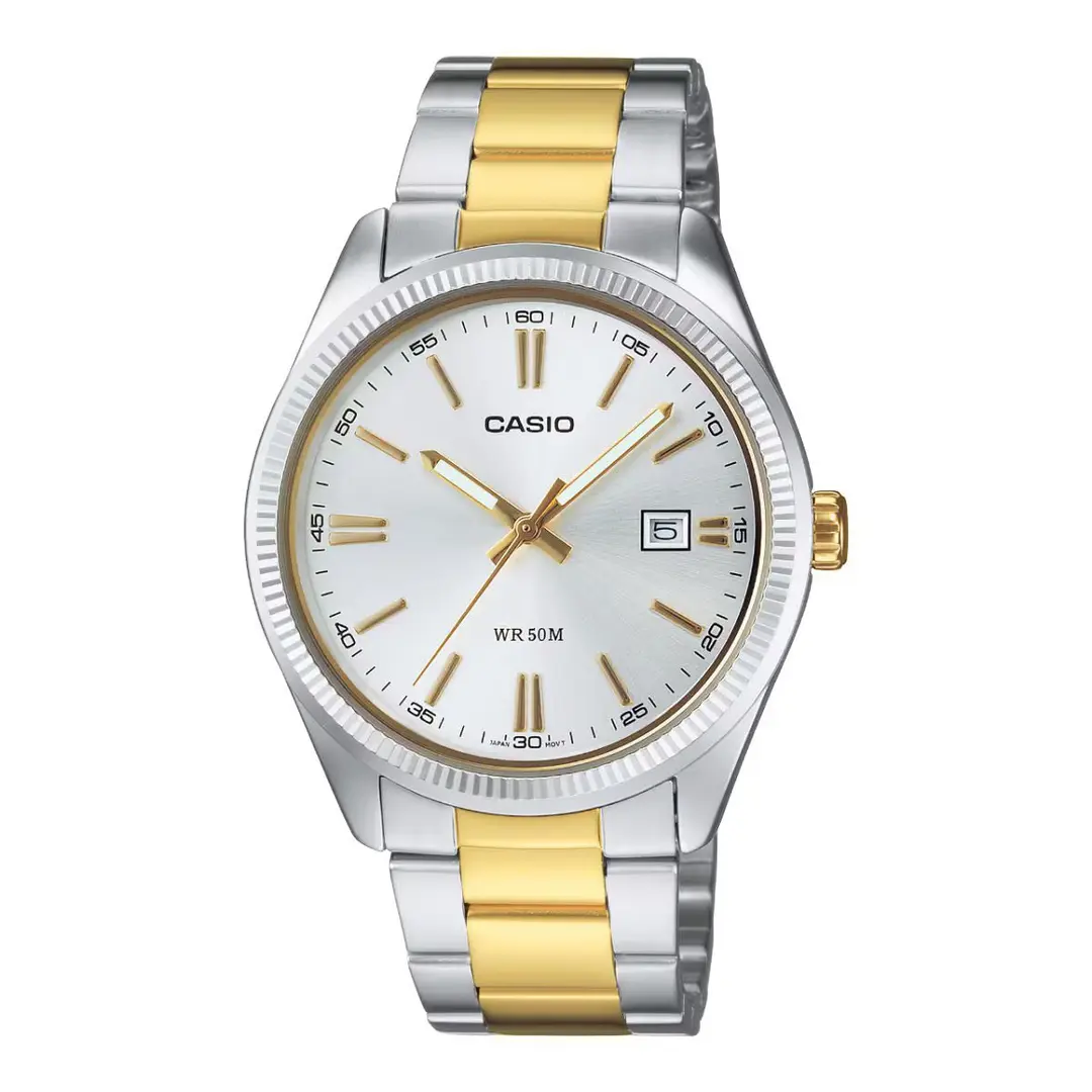 ceas bărbați casio mtp 1302psg 7avef argintiu auriu ceas bărbați casio mtp 1302psg 7avef argintiu auriu