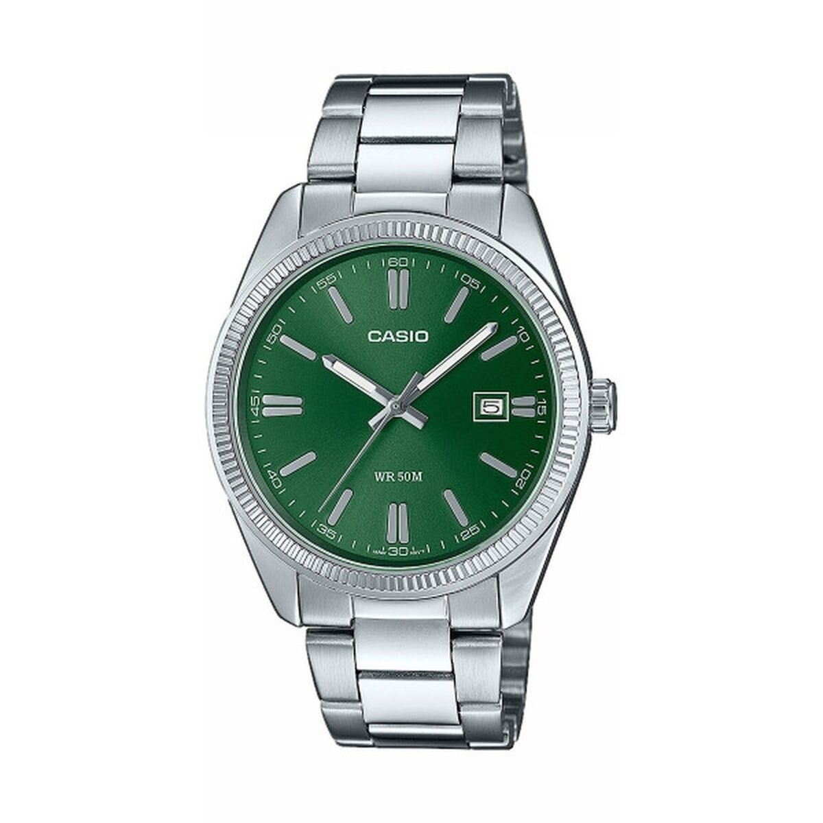 ceas barbati casio date forest green verde argintiu (Ã 38,5 mm)