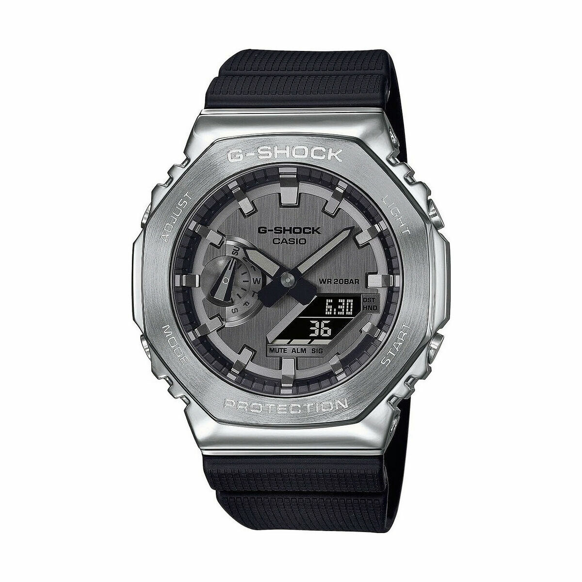 ceas barbati casio g shock gm 2100 1aer negru (Ã 40 mm)