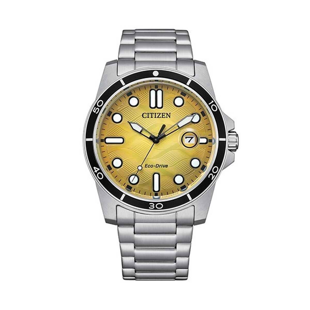 ceas barbati citizen marine 1810 galben argintiu