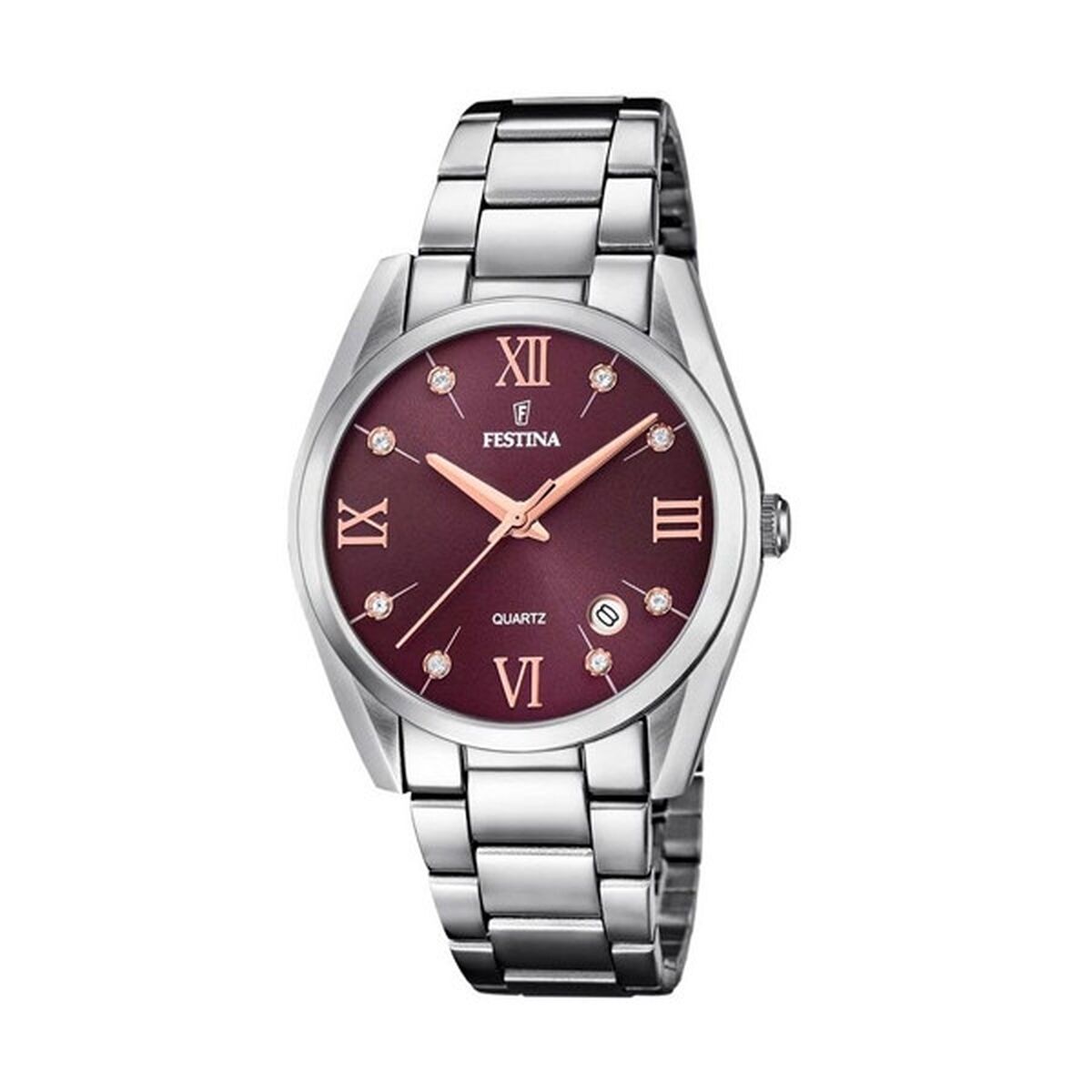 ceas barbati festina f16790/e maro argintiu à 37 mm
