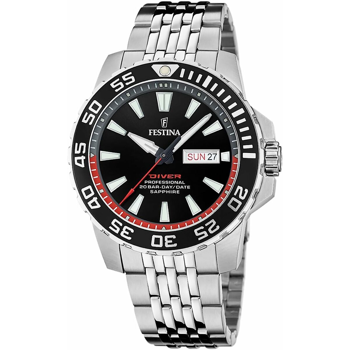 ceas barbati festina f20661/3 negru argintiu