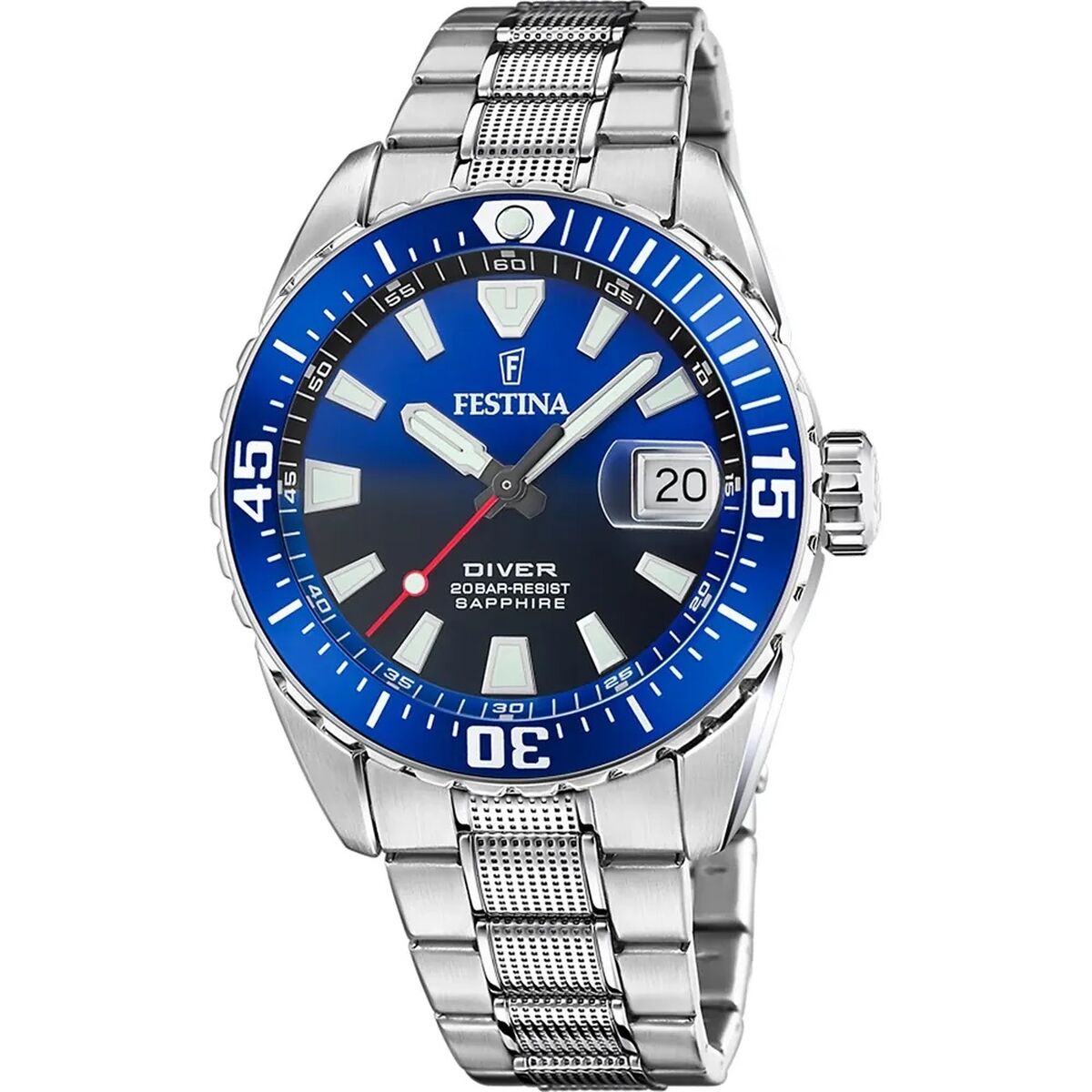 ceas barbati festina f20669/1 argintiu