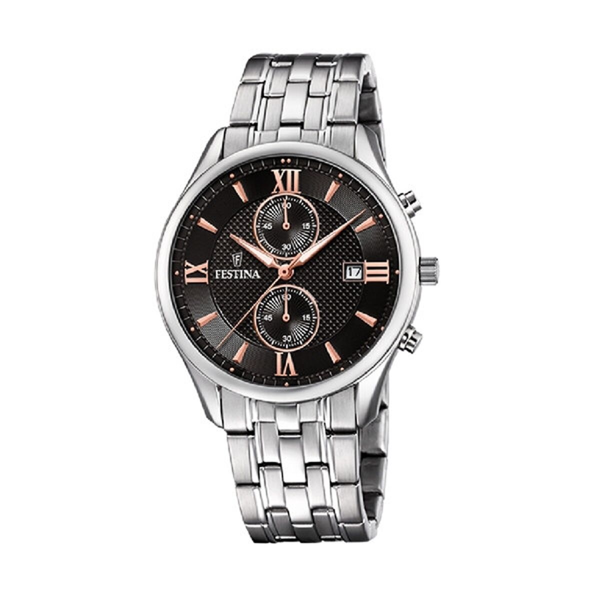 ceas barbati festina f6854/7 negru argintiu