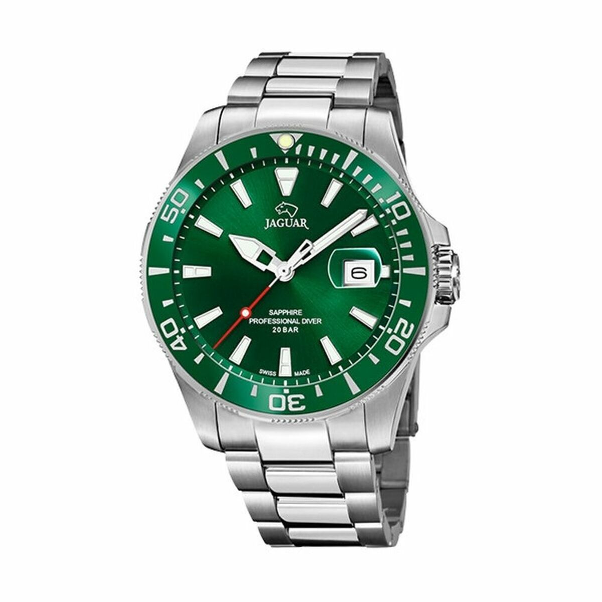 ceas barbati jaguar j860/b verde argintiu