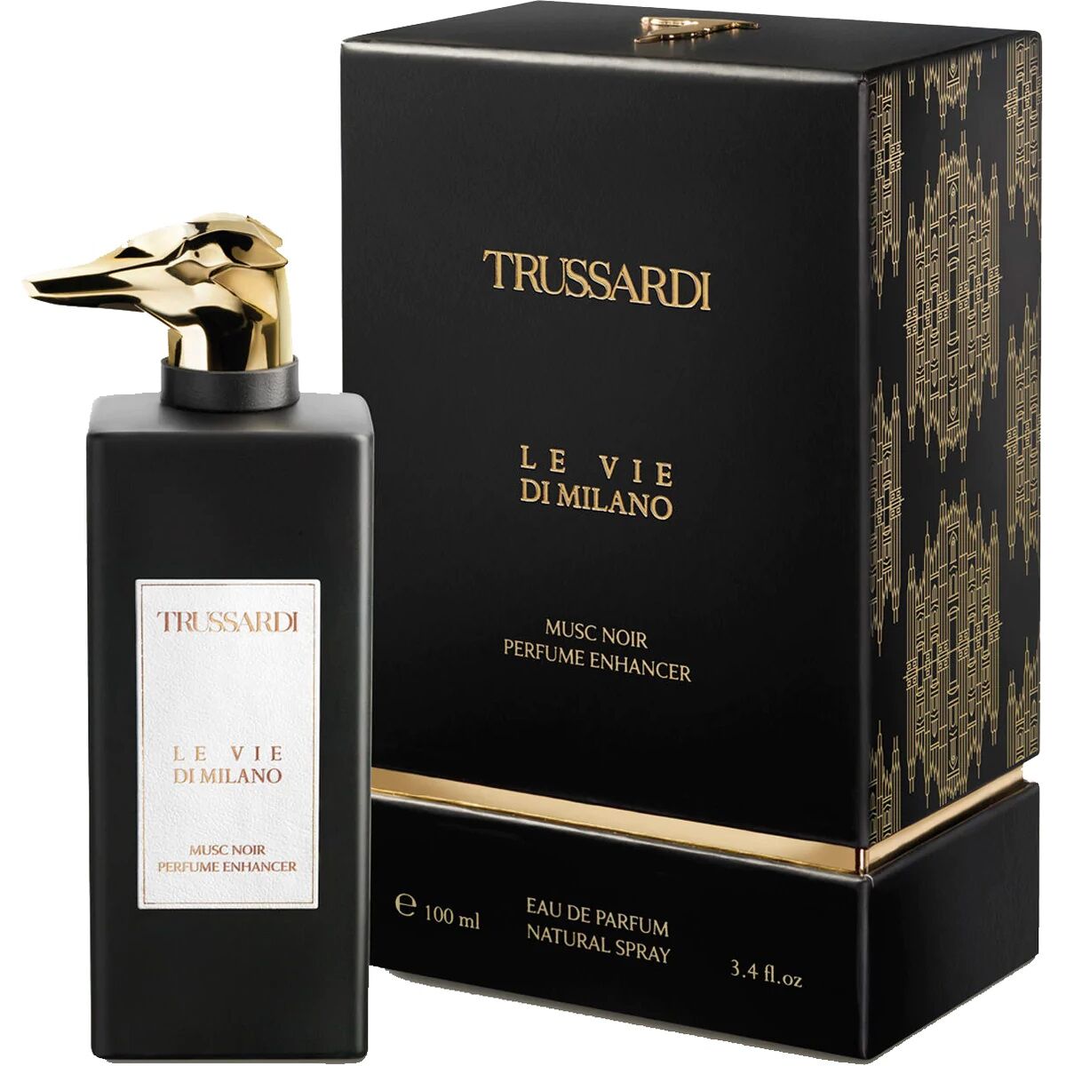 parfum unisex trussardi edp le vie di milano musc noir perfume enhancer 100 ml