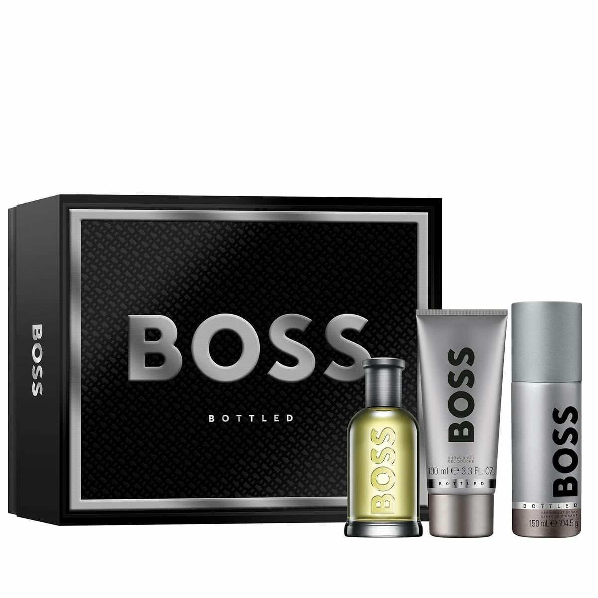 set de parfum barbati hugo boss bottled edt 3 piese