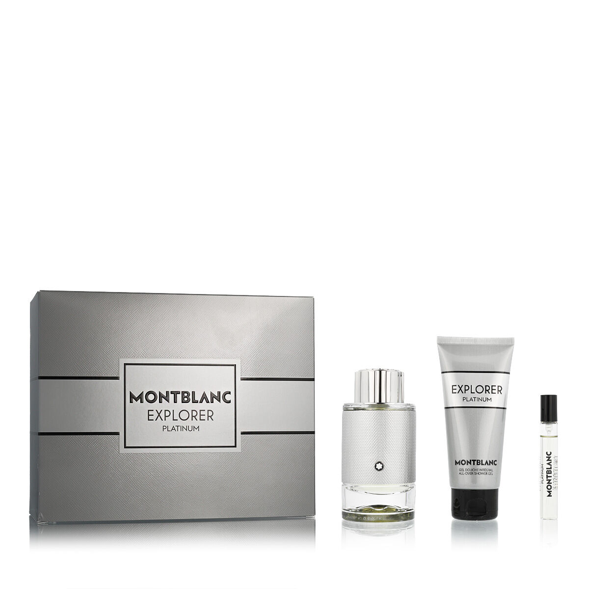 set de parfum barbati montblanc explorer platinum edp 3 piese
