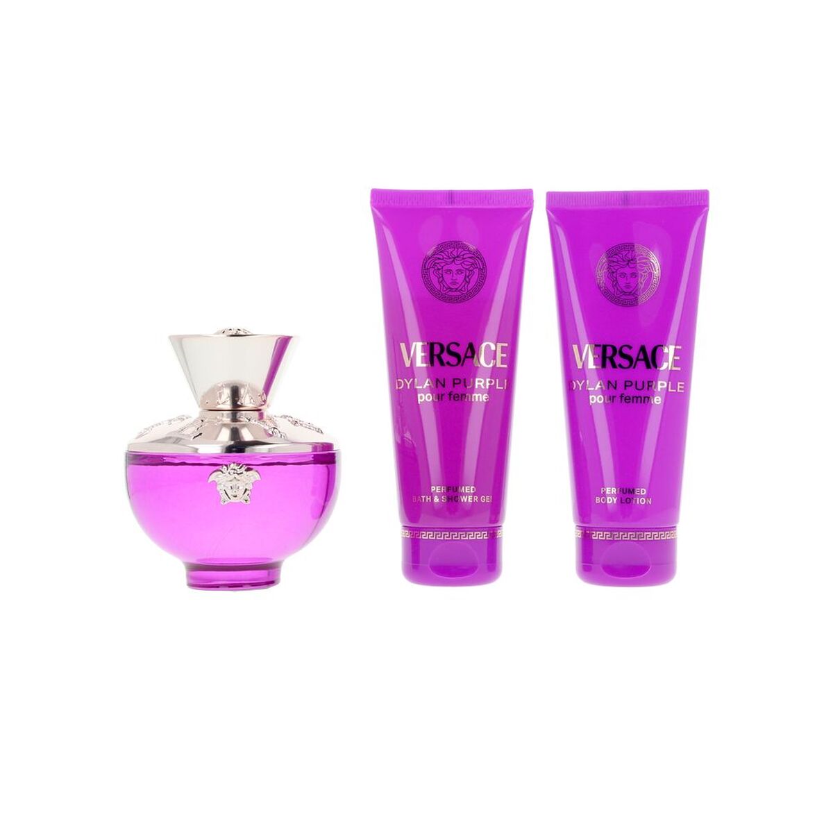 set de parfum femei versace dylan purple edp 4 piese