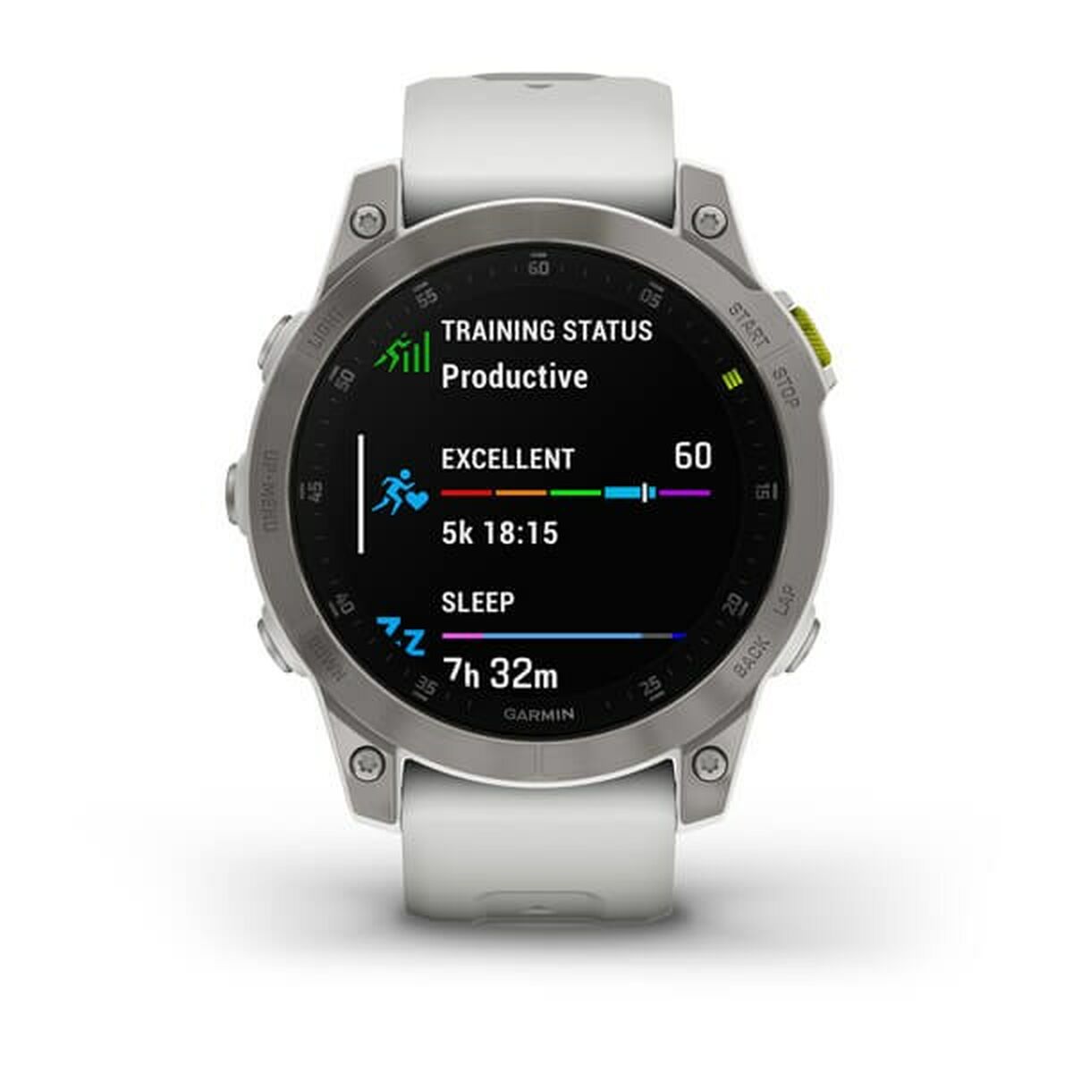 smartwatch cu podometru garmin 010 02582 21 1,3" alb negru titaniu da