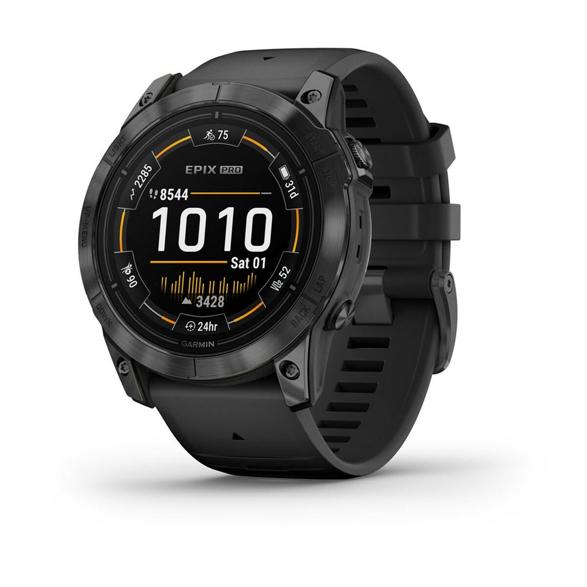 smartwatch cu podometru garmin 010 02804 21 negru gri da