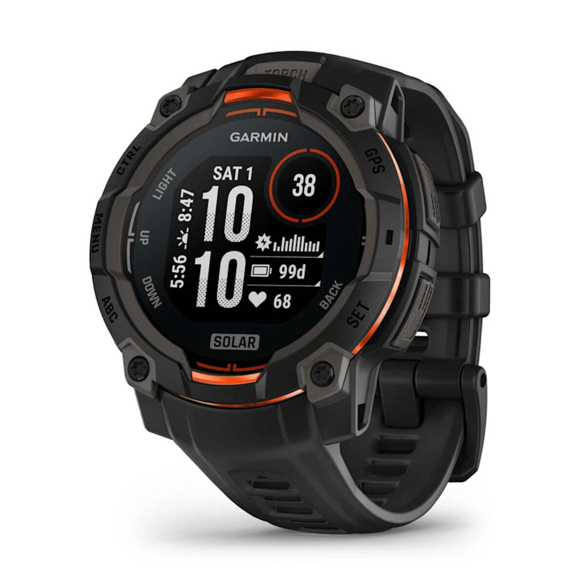 smartwatch garmin instinct 3 solar gps 45mm negru 0,9" 45 mm