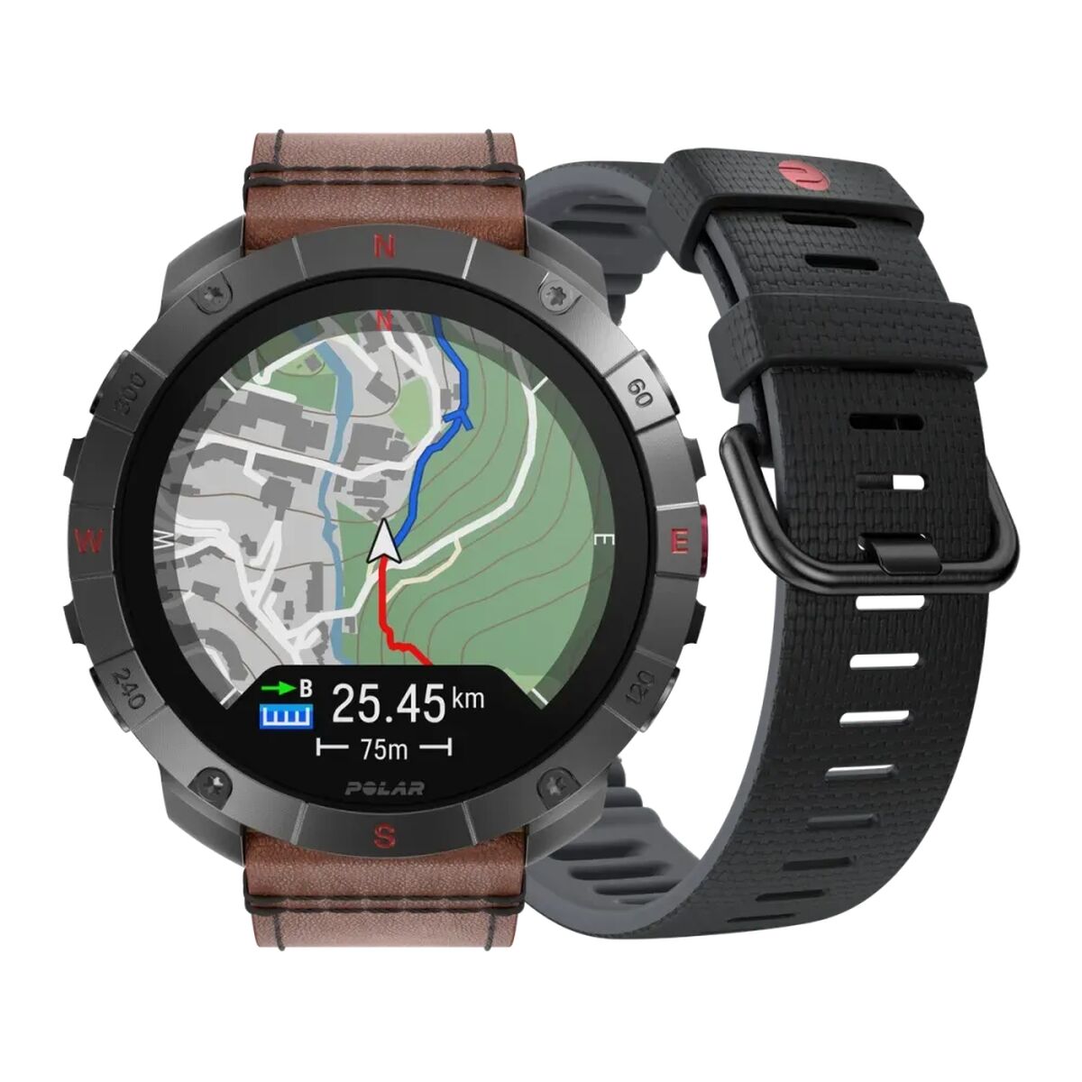 smartwatch polar grit x2 pro titaniu 1,39"